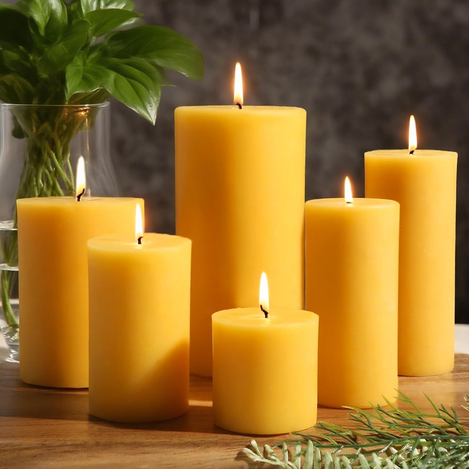 Beeswax Candles Set of 6, Non  - Home Fragrance Non Toxic review and price